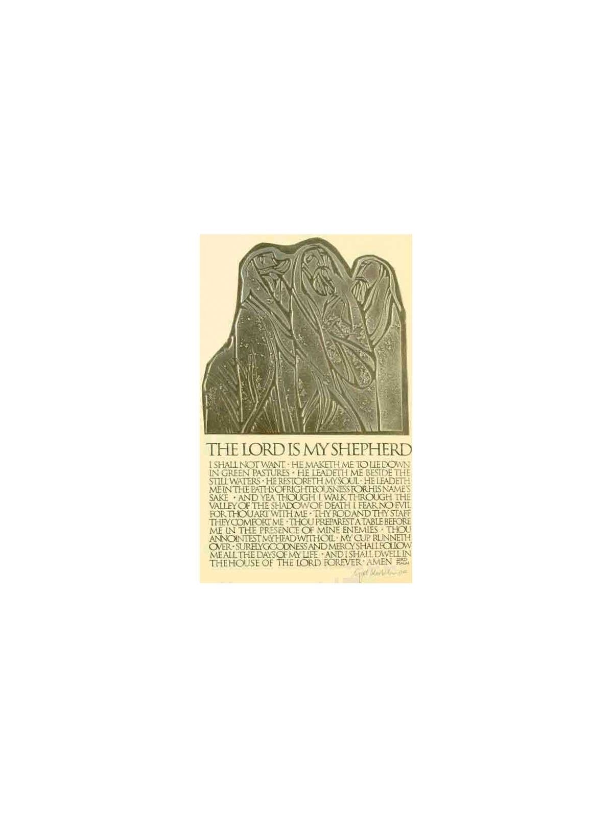 The Lord is My Shepherd Embossed Print | Art | Judaica
